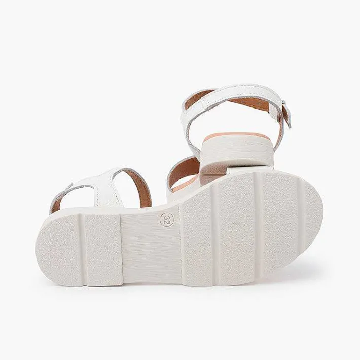 Pisamonas Sandals>Textured Leather Sandals Gel Insole