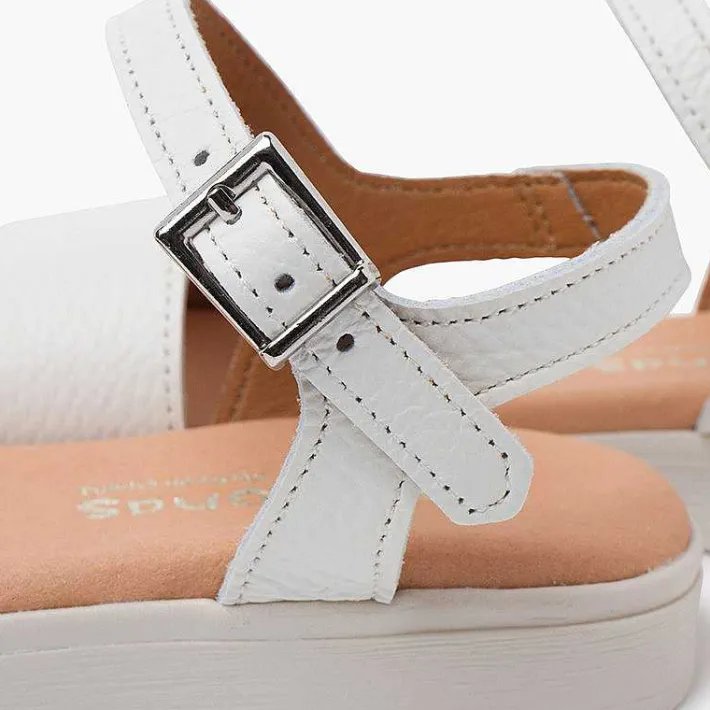 Pisamonas Sandals>Textured Leather Sandals Gel Insole