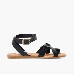 Pisamonas Sandals>Toe Leather Sandals With Buckle Closure