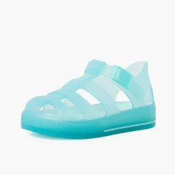 Pisamonas Jelly Sandals And Beachwear>Tonal Sole Jelly Sandals And Clip Button Closure
