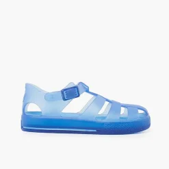 Pisamonas Jelly Sandals And Beachwear>Tonal Sole Jelly Sandals And Clip Button Closure