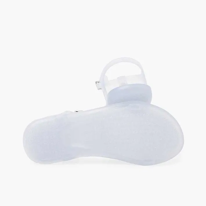 Pisamonas Jelly Sandals And Beachwear>Tricia Flip-Flop Sandals With Glitter Colour White