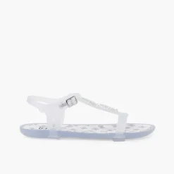 Pisamonas Jelly Sandals And Beachwear>Tricia Flip-Flop Sandals With Glitter Colour White