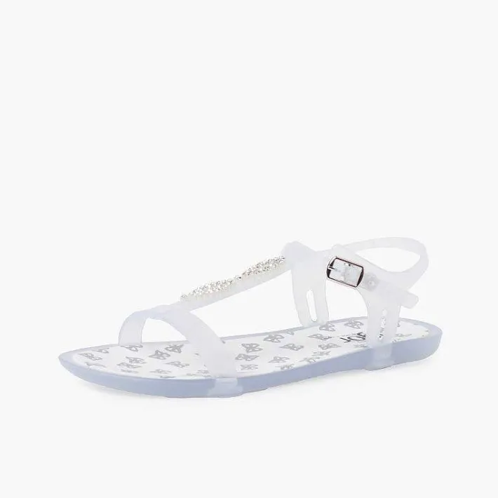 Pisamonas Jelly Sandals And Beachwear>Tricia Flip-Flop Sandals With Glitter Colour White