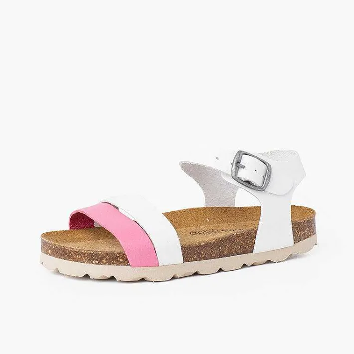 Pisamonas Sandals>Two-Color Strappy Sandal With Ergonomic Bio Sole