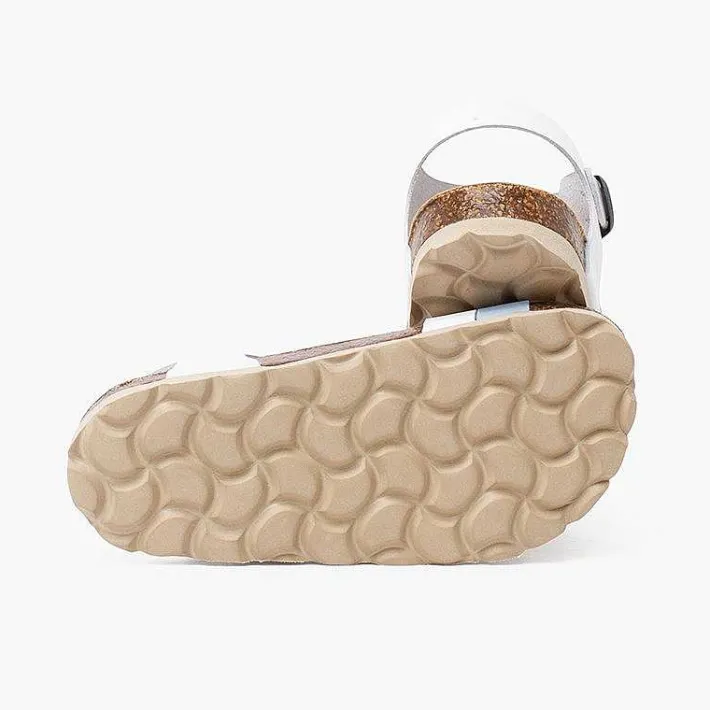 Pisamonas Sandals>Two-Color Strappy Sandal With Ergonomic Bio Sole