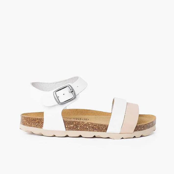Pisamonas Sandals>Two-Color Strappy Sandal With Ergonomic Bio Sole