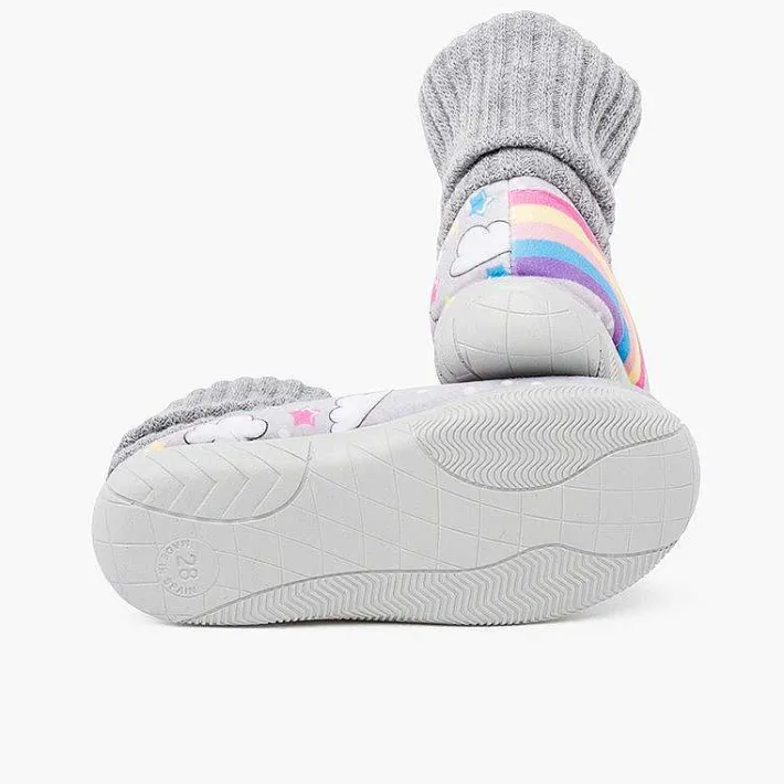 Pisamonas Slippers>Unicorn Wool Sock Neck Slippers Colour Grey