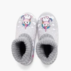 Pisamonas Slippers>Unicorn Wool Sock Neck Slippers Colour Grey