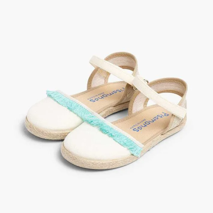 Pisamonas Espadrilles>Valencia-Style Fringed Sandals With Loop Fasteners