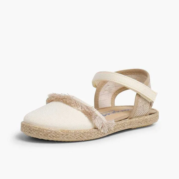 Pisamonas Espadrilles>Valencia-Style Fringed Sandals With Loop Fasteners