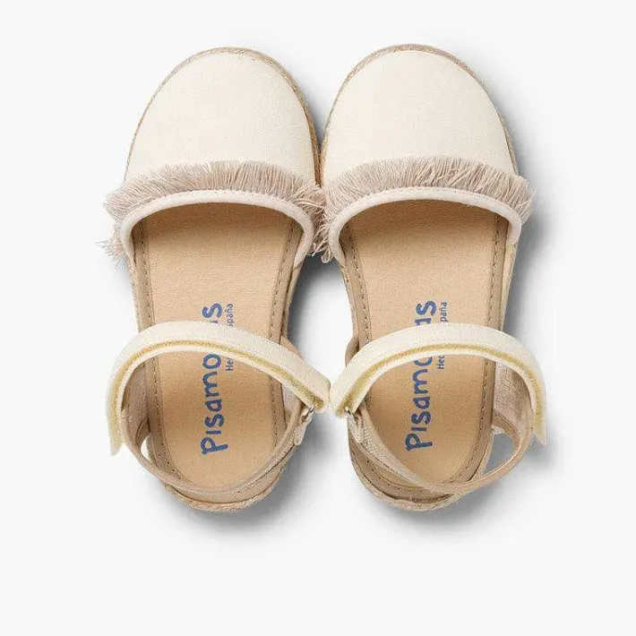 Pisamonas Espadrilles>Valencia-Style Fringed Sandals With Loop Fasteners