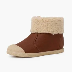 Pisamonas Boots>Vegan Leather Zip-Up Boots Colour Brown