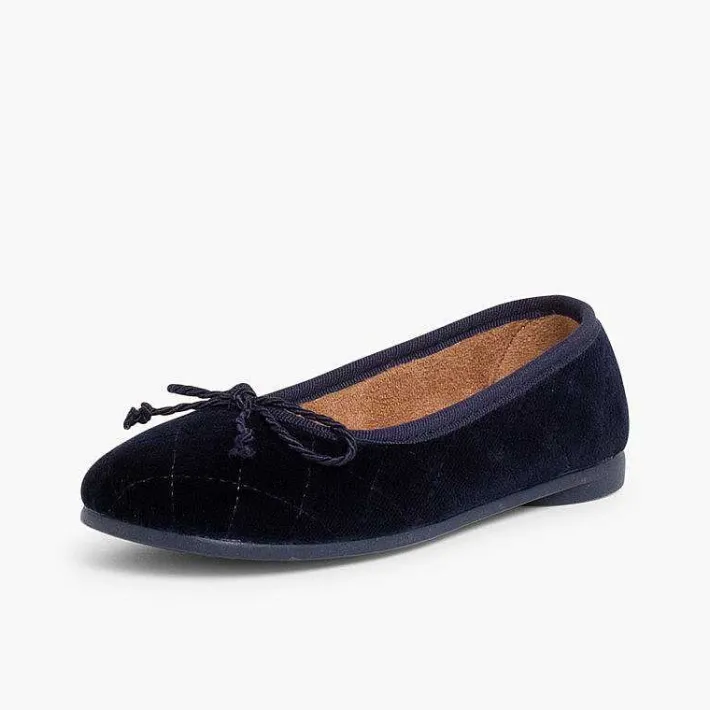 Pisamonas Ballet Pumps And Flats>Velvet Ballerina Pumps Padded
