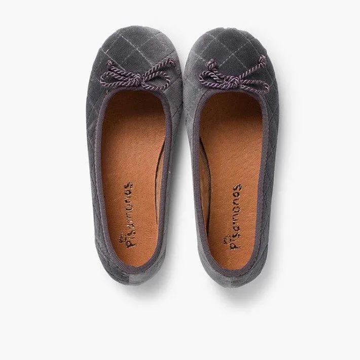 Pisamonas Ballet Pumps And Flats>Velvet Ballerina Pumps Padded