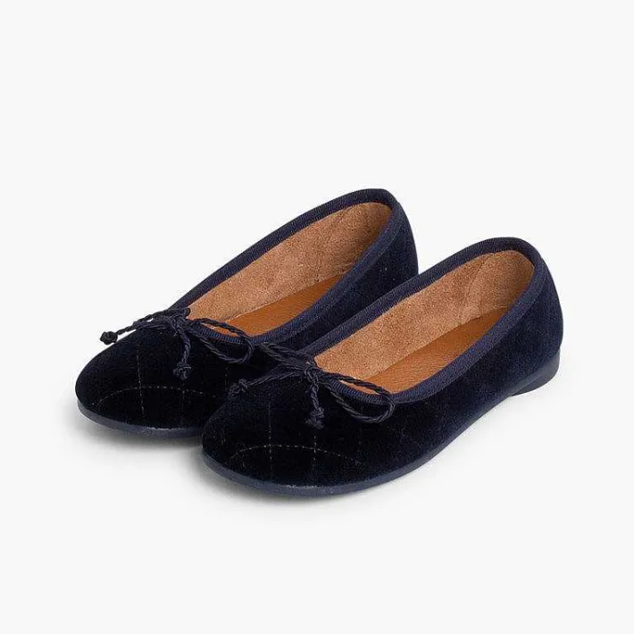 Pisamonas Ballet Pumps And Flats>Velvet Ballerina Pumps Padded
