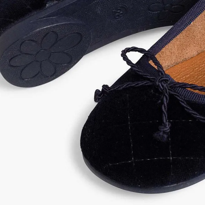 Pisamonas Ballet Pumps And Flats>Velvet Ballerina Pumps Padded