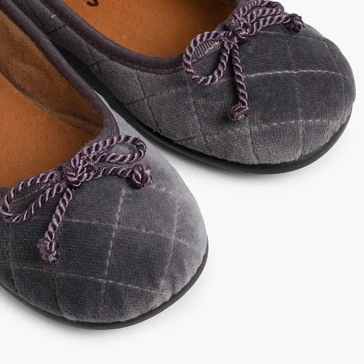 Pisamonas Ballet Pumps And Flats>Velvet Ballerina Pumps Padded