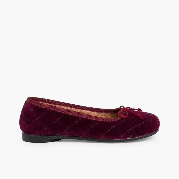 Pisamonas Ballet Pumps And Flats>Velvet Ballerina Pumps Padded