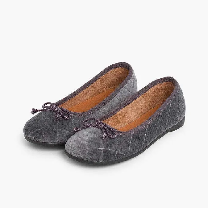 Pisamonas Ballet Pumps And Flats>Velvet Ballerina Pumps Padded