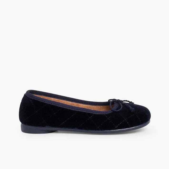 Pisamonas Ballet Pumps And Flats>Velvet Ballerina Pumps Padded
