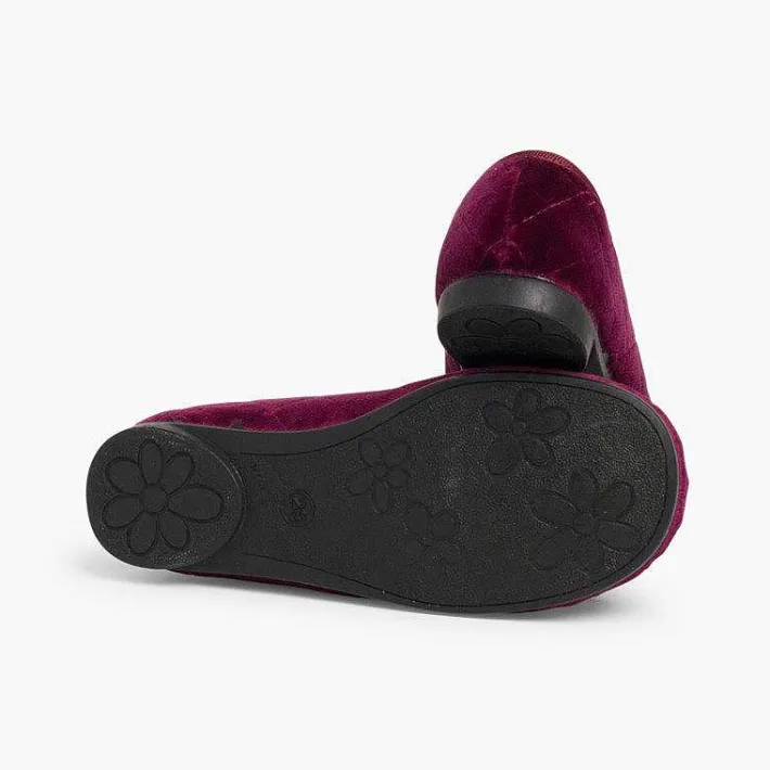Pisamonas Ballet Pumps And Flats>Velvet Ballerina Pumps Padded