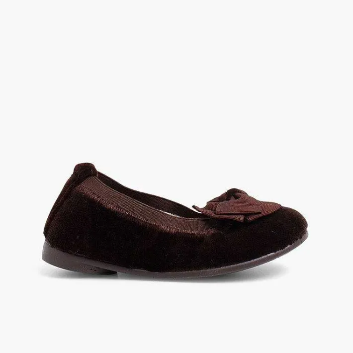 Pisamonas Ballet Pumps And Flats>Velvet Ballet Flats With Bow