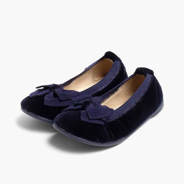Pisamonas Ballet Pumps And Flats>Velvet Ballet Flats With Bow