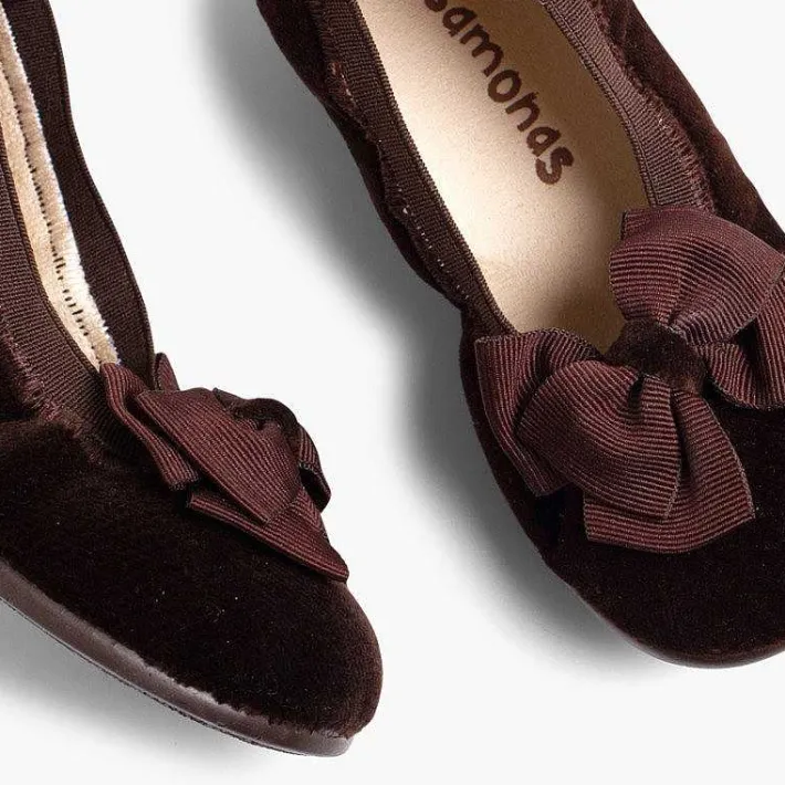 Pisamonas Ballet Pumps And Flats>Velvet Ballet Flats With Bow