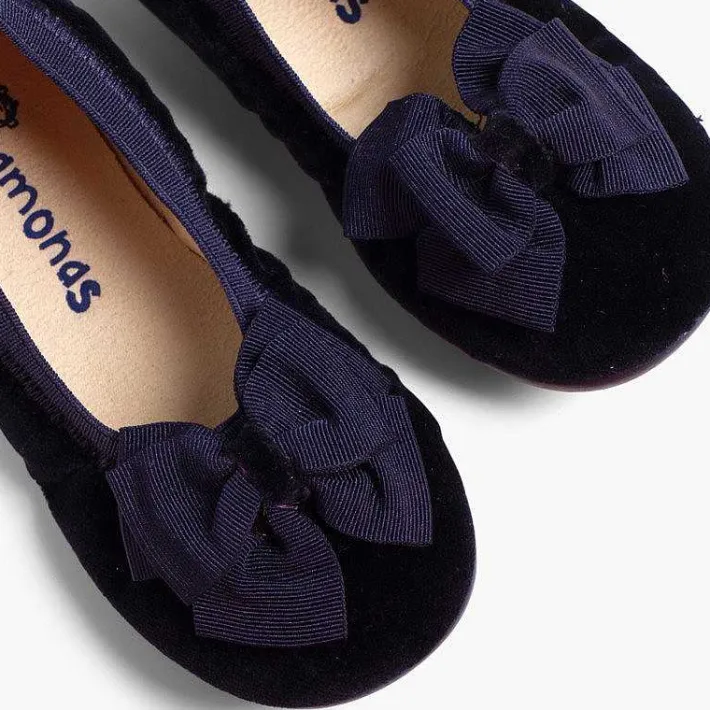 Pisamonas Ballet Pumps And Flats>Velvet Ballet Flats With Bow
