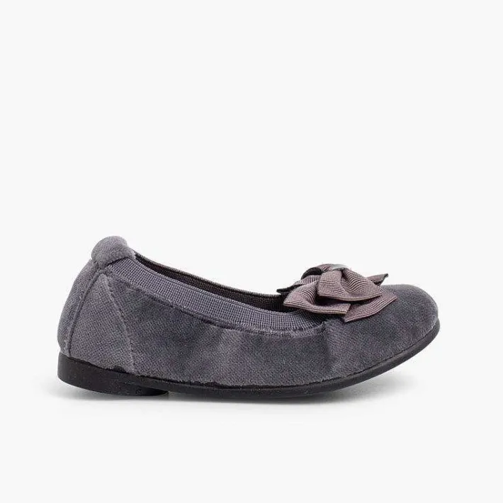Pisamonas Ballet Pumps And Flats>Velvet Ballet Flats With Bow