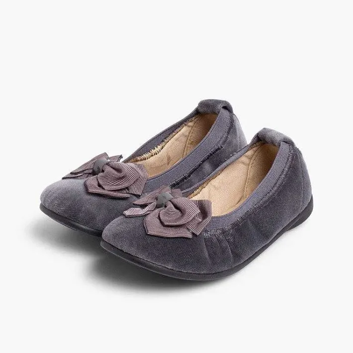 Pisamonas Ballet Pumps And Flats>Velvet Ballet Flats With Bow