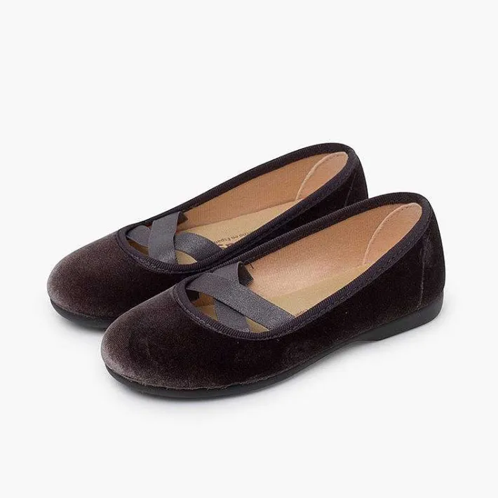 Pisamonas Ballet Pumps And Flats>Velvet Ballet-Style Flats