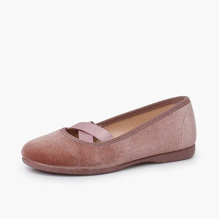 Pisamonas Ballet Pumps And Flats>Velvet Ballet-Style Flats