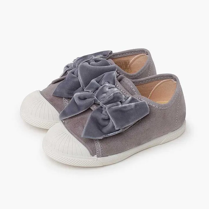 Pisamonas Trainers>Velvet Bow Trainers