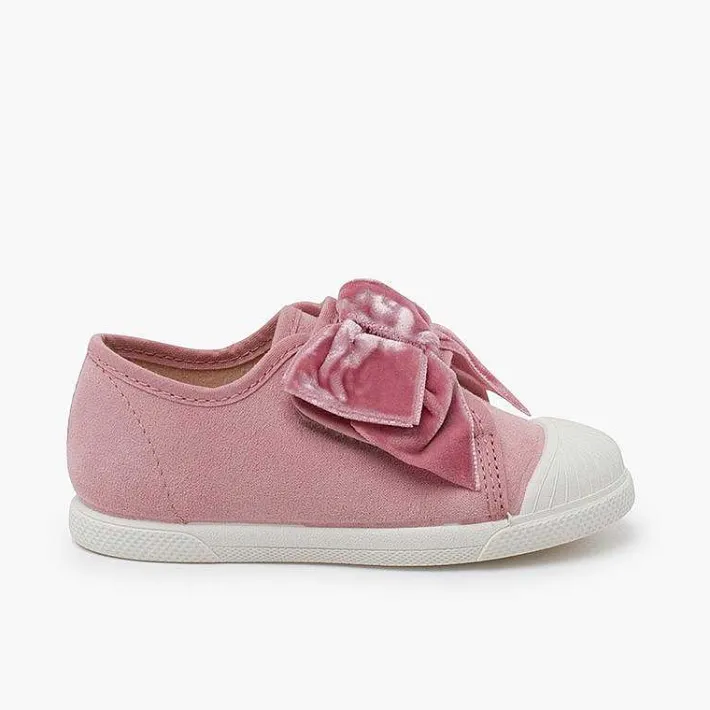 Pisamonas Trainers>Velvet Bow Trainers