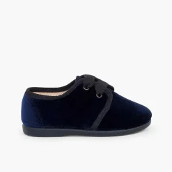 Pisamonas Brogues And Bluchers>Velvet Lace-Up Shoes