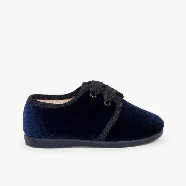 Pisamonas Brogues And Bluchers>Velvet Lace-Up Shoes