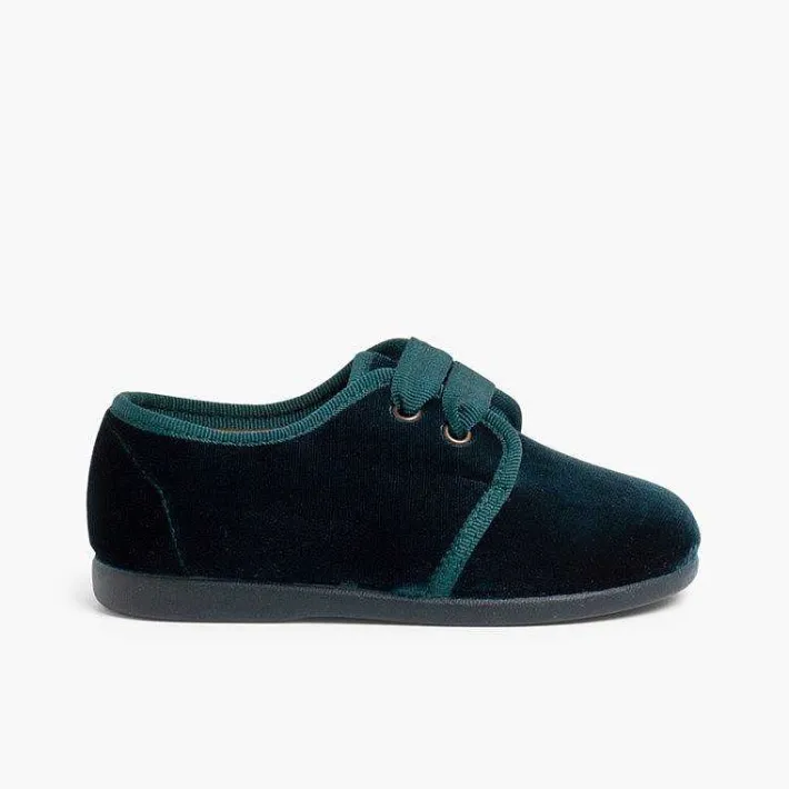 Pisamonas Brogues And Bluchers>Velvet Lace-Up Shoes