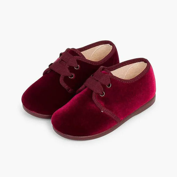 Pisamonas Brogues And Bluchers>Velvet Lace-Up Shoes