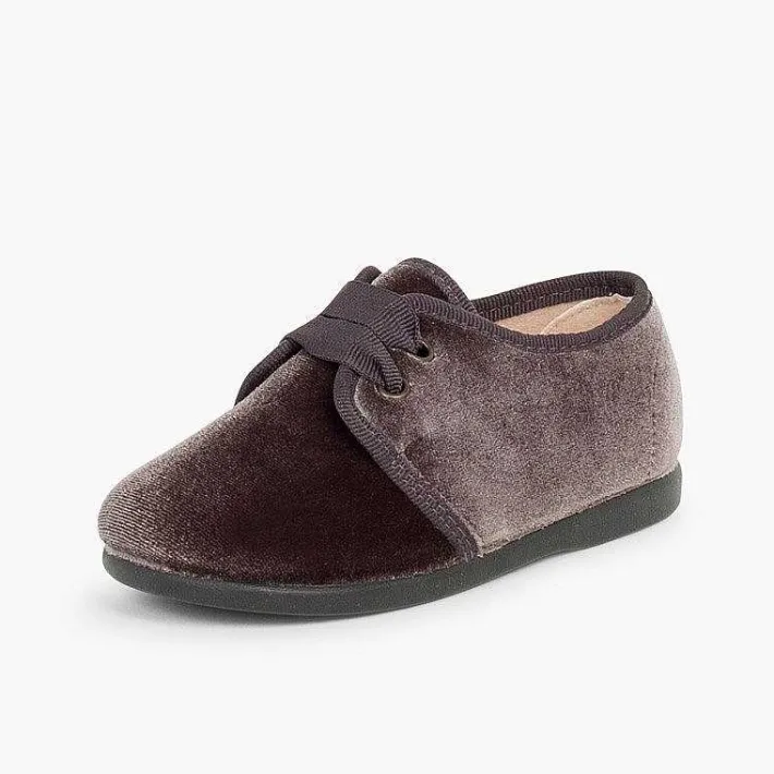 Pisamonas Brogues And Bluchers>Velvet Lace-Up Shoes