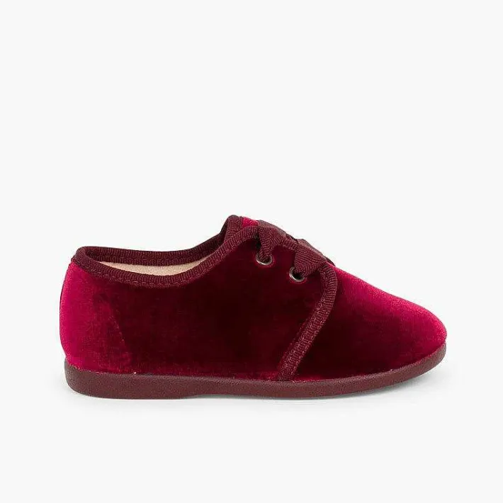 Pisamonas Brogues And Bluchers>Velvet Lace-Up Shoes