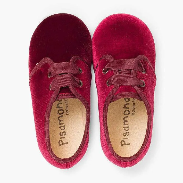 Pisamonas Brogues And Bluchers>Velvet Lace-Up Shoes