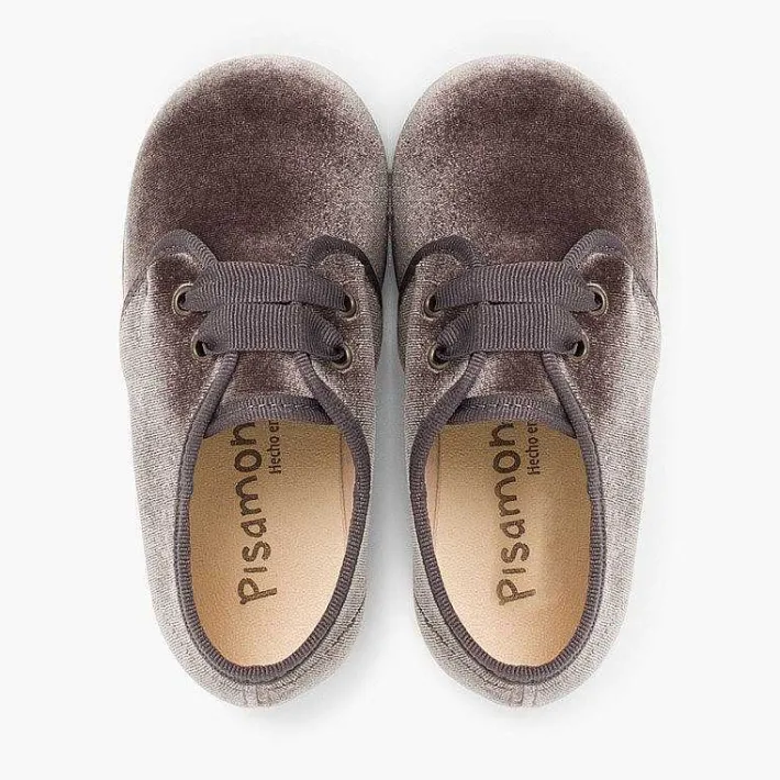 Pisamonas Brogues And Bluchers>Velvet Lace-Up Shoes