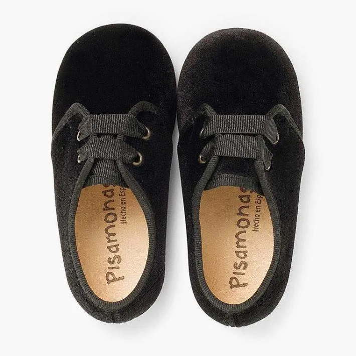 Pisamonas Brogues And Bluchers>Velvet Lace-Up Shoes
