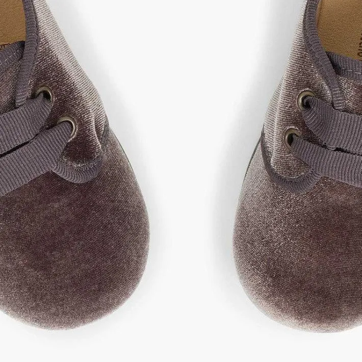 Pisamonas Brogues And Bluchers>Velvet Lace-Up Shoes