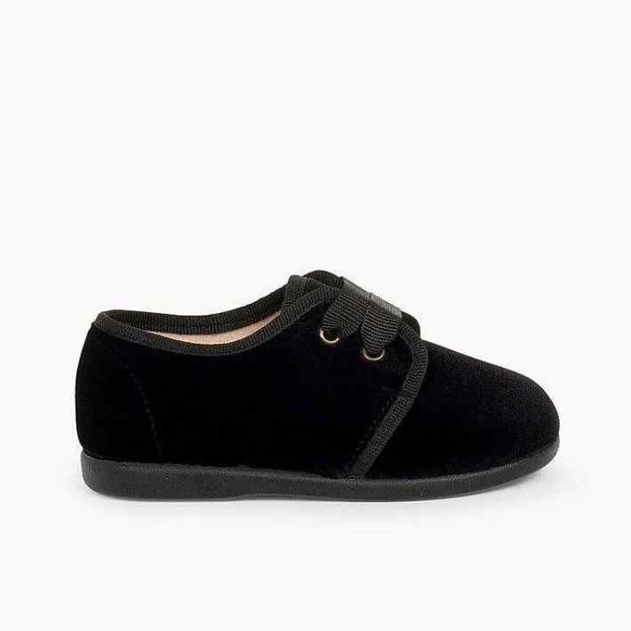 Pisamonas Brogues And Bluchers>Velvet Lace-Up Shoes