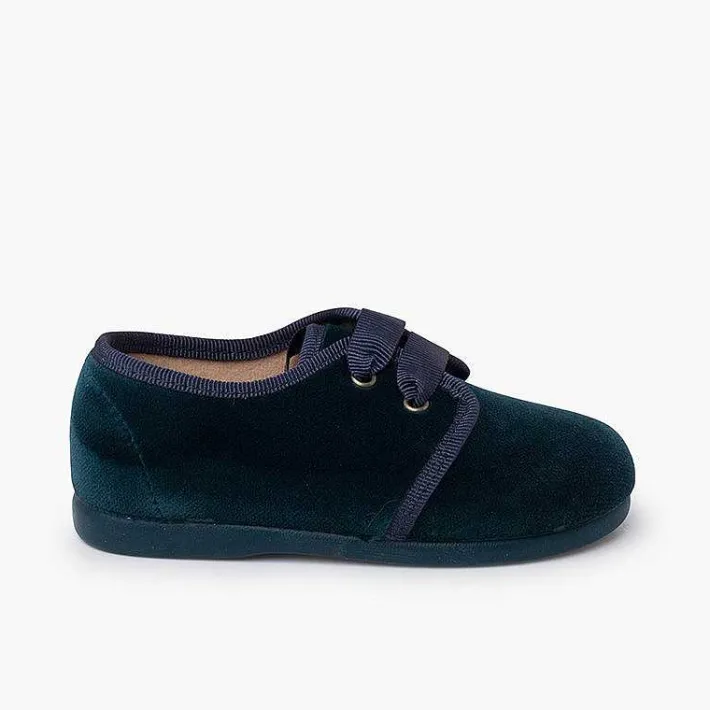 Pisamonas Brogues And Bluchers>Velvet Lace-Up Shoes