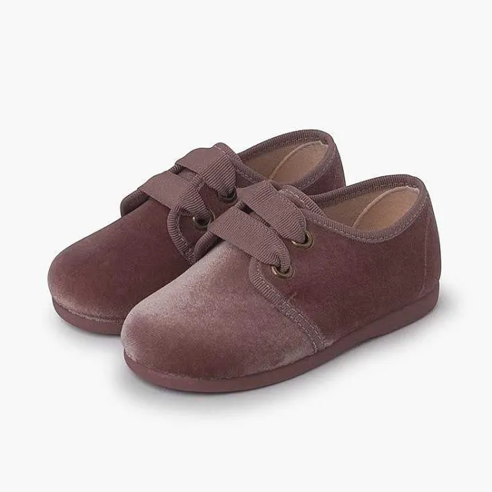 Pisamonas Brogues And Bluchers>Velvet Lace-Up Shoes