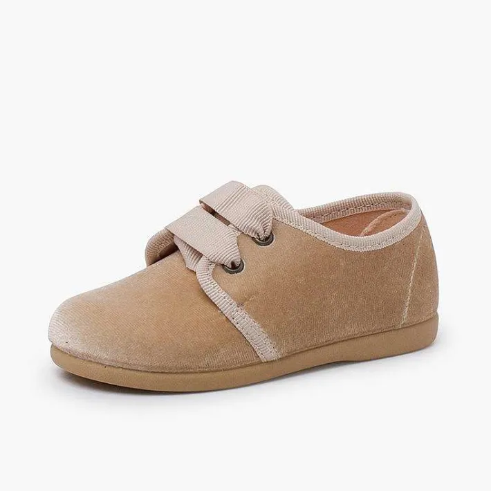 Pisamonas Brogues And Bluchers>Velvet Lace-Up Shoes